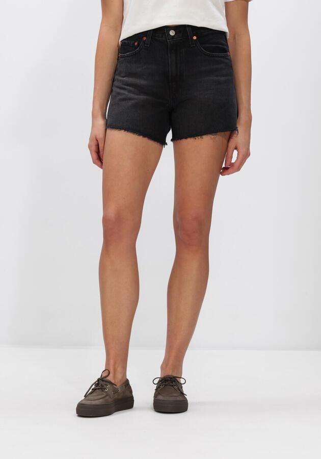 LEVI'S Dames Jeans Ribcage Short Zip Short Zwart