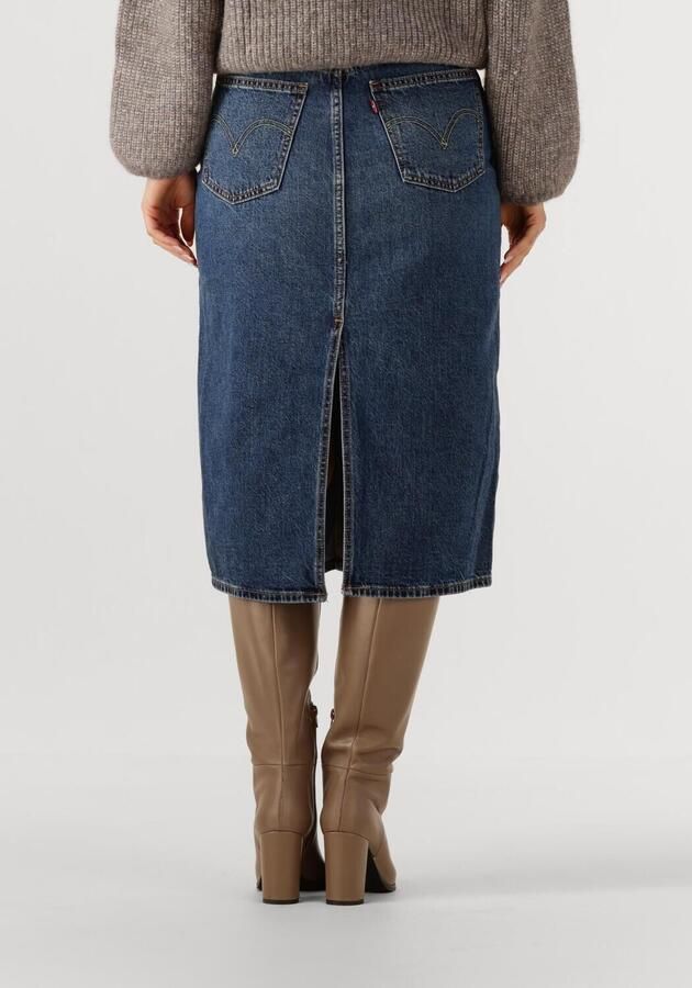 LEVI'S Dames Rokken Hr Back Slit Skirt Blauw