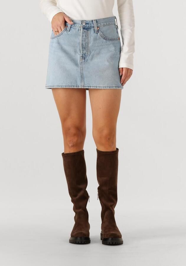 Levi's Jeans rok ICON SKIRT met used-effecten en rafelige randen - Foto 4