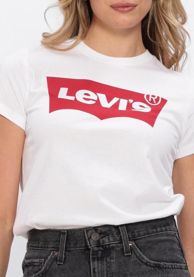 Levi's Klassieke T-shirt Korte Mouw Crew Neck White Dames - Foto 3