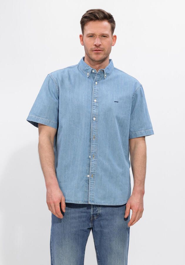 LEVI'S Heren Overhemden Ss Authentic Button Down Lichtblauw