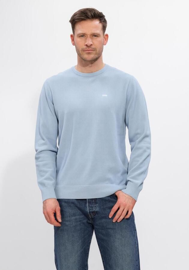 LEVI'S Heren Truien & Vesten Lightweight Hm Sweater Rutabaga Pique Lichtblauw