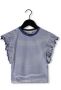 LIKE FLO Meisjes Tops & T-shirts Stripe Jersey Ruffle Tee Blauw wit Gestreept - Thumbnail 1