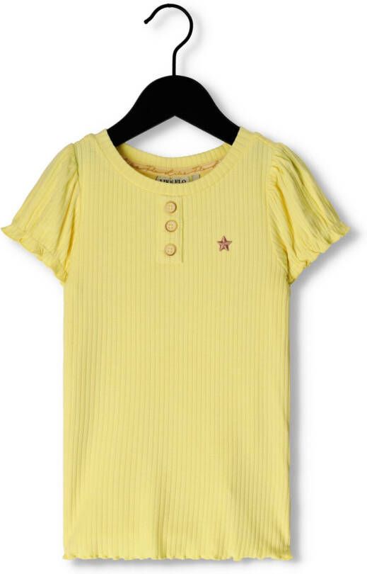 LIKE FLO Meisjes Tops & T-shirts Solid Rib Ss Tee Geel