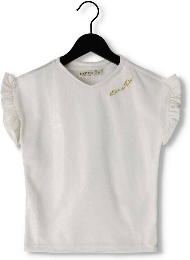 LIKE FLO Meisjes Tops & T-shirts Metallic Jersey Ruffle Tee Goud