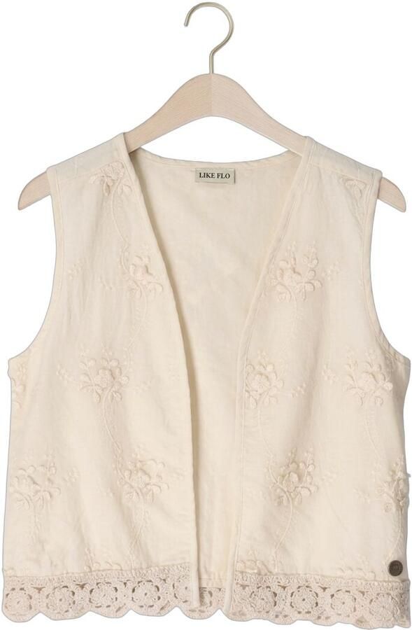 LIKE FLO Meisjes Blazers Dafne Embroidery Gilet Ecru