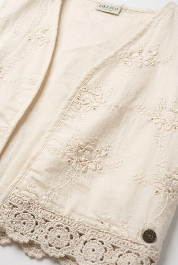 LIKE FLO Meisjes Blazers Dafne Embroidery Gilet Ecru - Foto 2