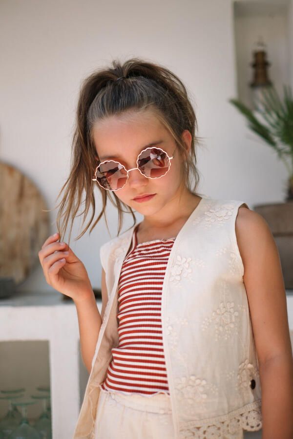 LIKE FLO Meisjes Blazers Dafne Embroidery Gilet Ecru - Foto 3
