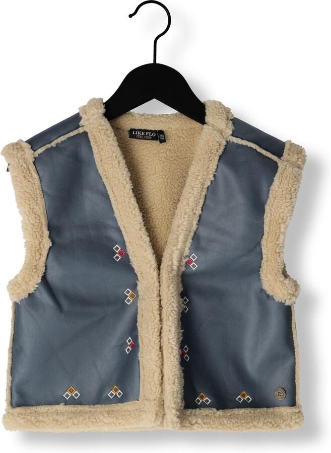 LIKE FLO Meisjes Blazers Dewi Teddy Gilet Blauw - Foto 3