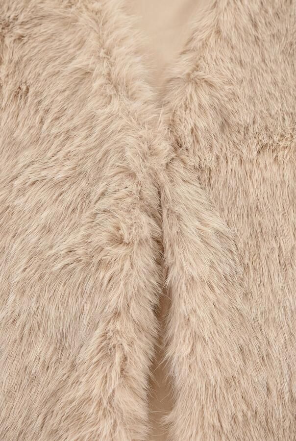 LIKE FLO Meisjes Blazers Diam Flo Faux Fur Hairy Gilet Beige