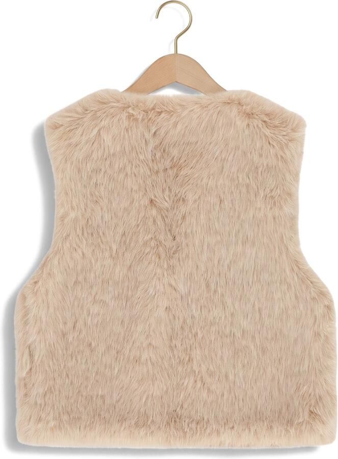 LIKE FLO Meisjes Blazers Diam Flo Faux Fur Hairy Gilet Beige - Foto 2