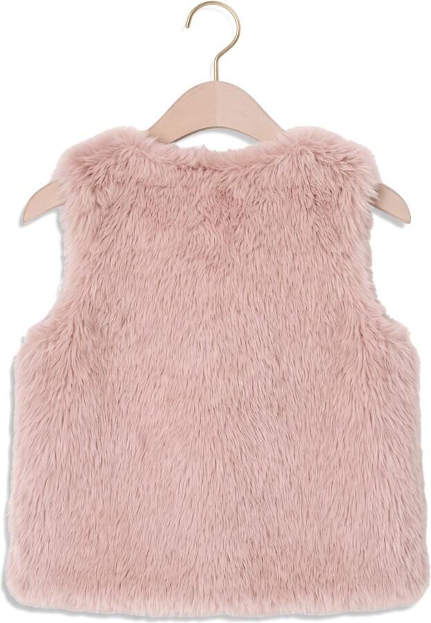 LIKE FLO Meisjes Blazers Diam Flo Faux Fur Hairy Gilet Roze - Foto 2