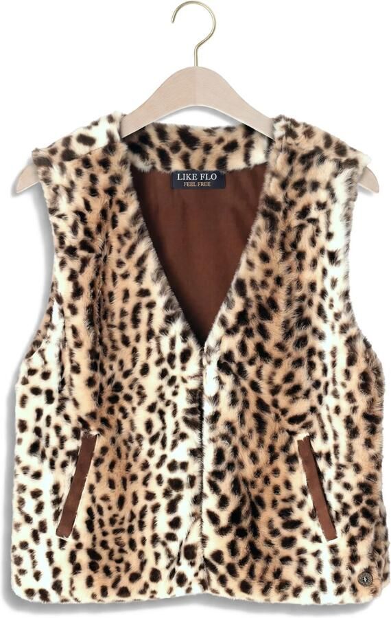 LIKE FLO Meisjes Blazers Didi Flo Faux Fur Gilet Beige