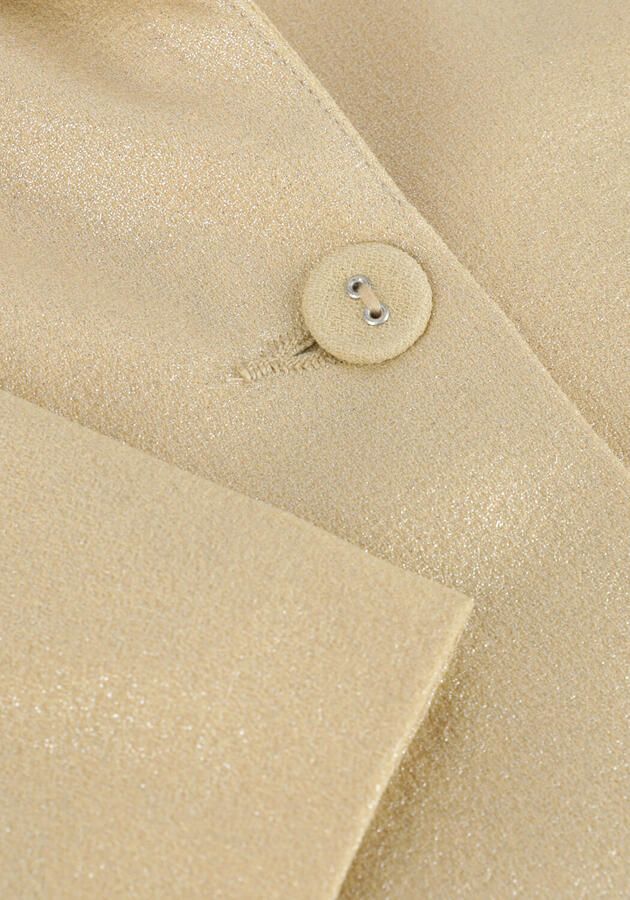 Like Flo metallic blazer champagne Goud Meisjes Polyester Reverskraag Effen 128