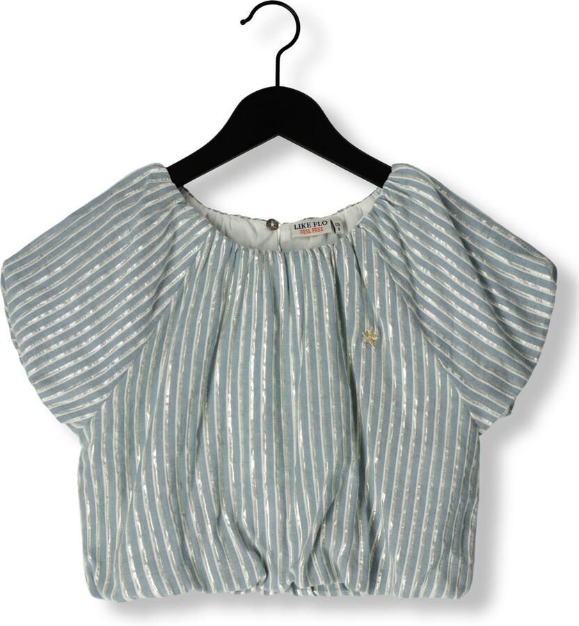 LIKE FLO Meisjes Blouses Carmen Flo Balloon Top Lichtblauw - Foto 3