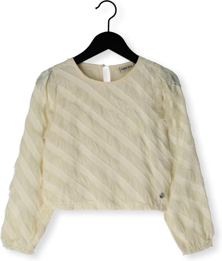 LIKE FLO Meisjes Blouses Ella Flo Fringes Blouse Creme