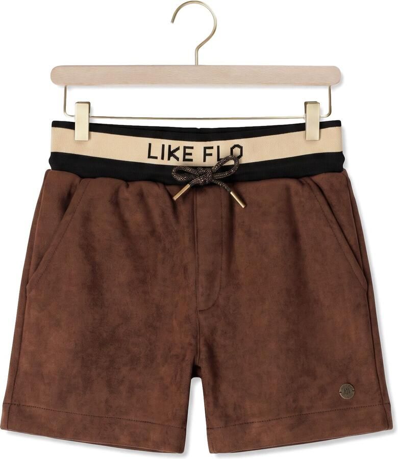 LIKE FLO Meisjes Broeken Faylinn Flo Faux Leather Short Bruin
