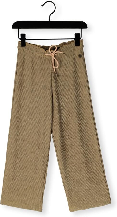 LIKE FLO Meisjes Broeken Fenna Satin Plisse Pants Khaki