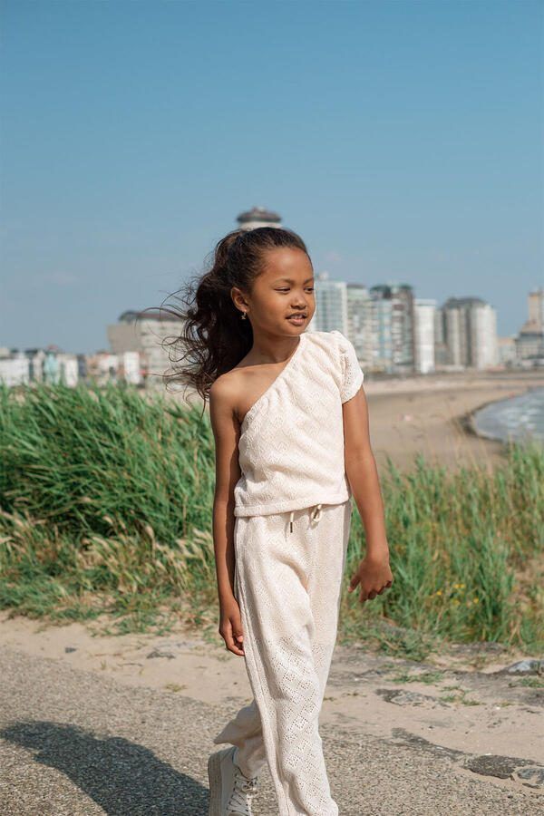 LIKE FLO Meisjes Broeken Flo Girls Crochet Pants Ecru - Foto 3