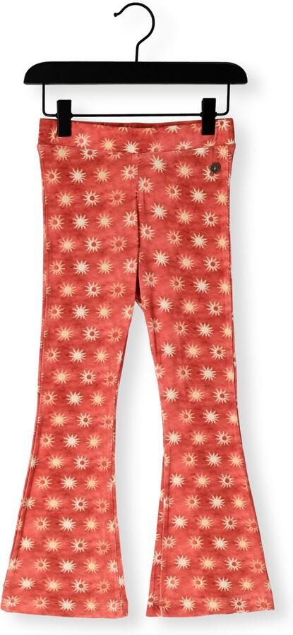 LIKE FLO Meisjes Broeken Floor Aop Flared Pants Rood