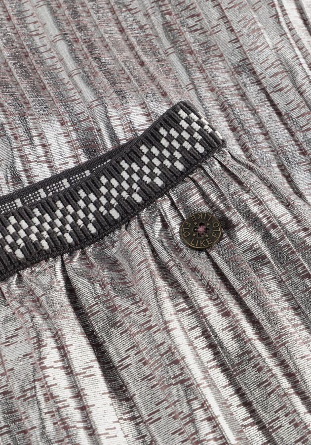 LIKE FLO Meisjes Broeken Folly Flo Plisse Glitter Pant Zilver