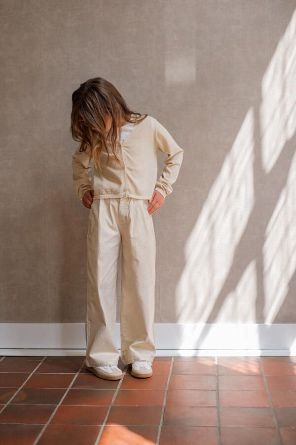 LIKE FLO Meisjes Broeken Fyke Coated Denim Pants Ecru - Foto 3