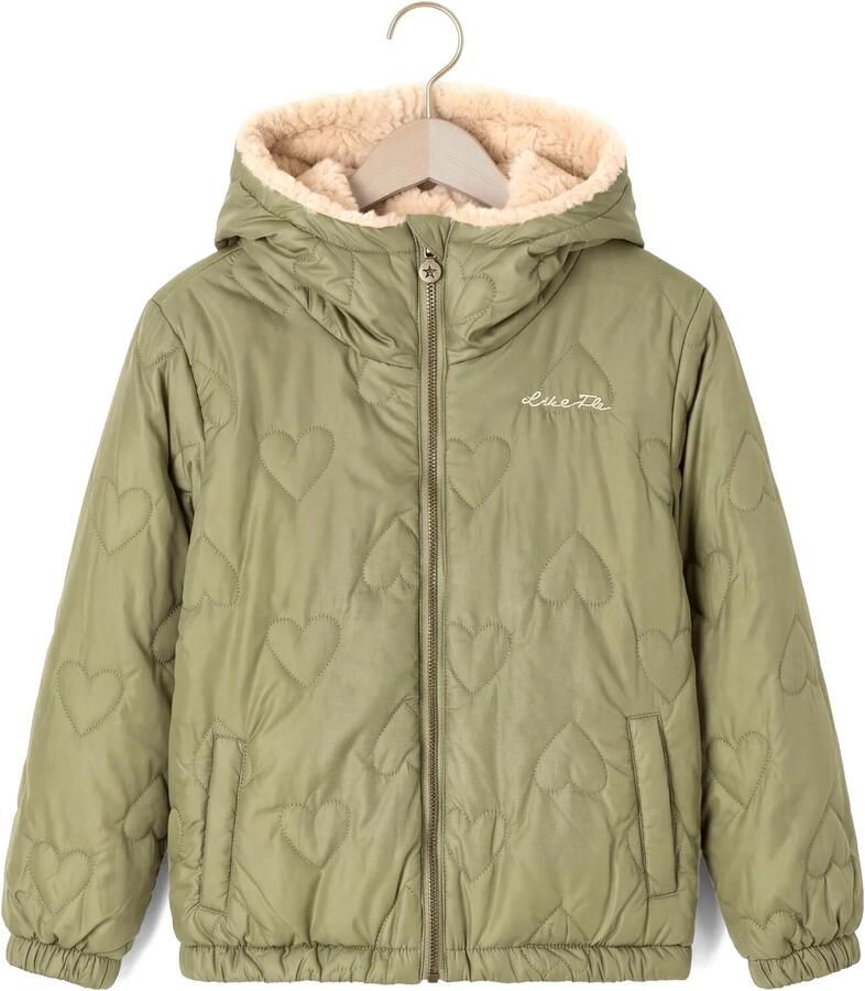 LIKE FLO Meisjes Jassen Aimee Flo Girls Reversible Short Jacket Olijf