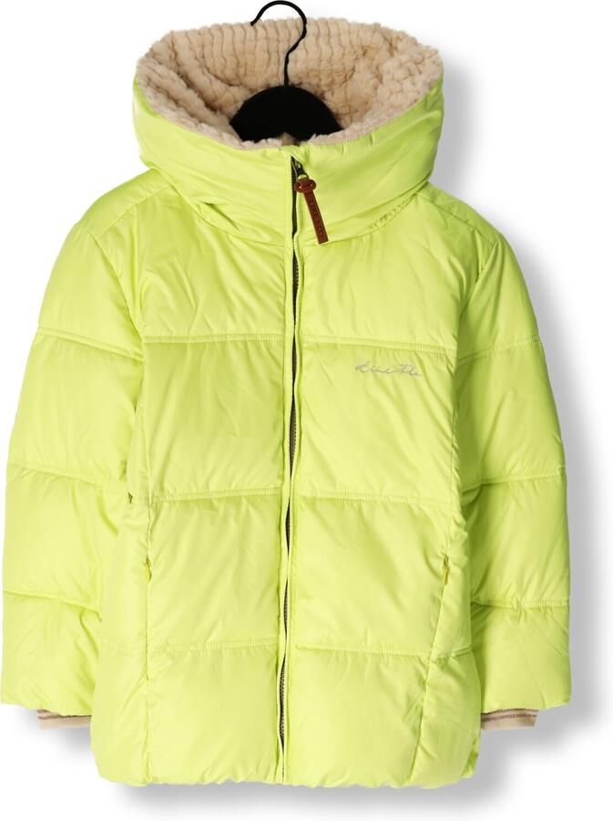 Like Flo quilted gewatteerde winterjas Amaya felgeel beige Meisjes Polyester Capuchon 122 128 - Foto 3
