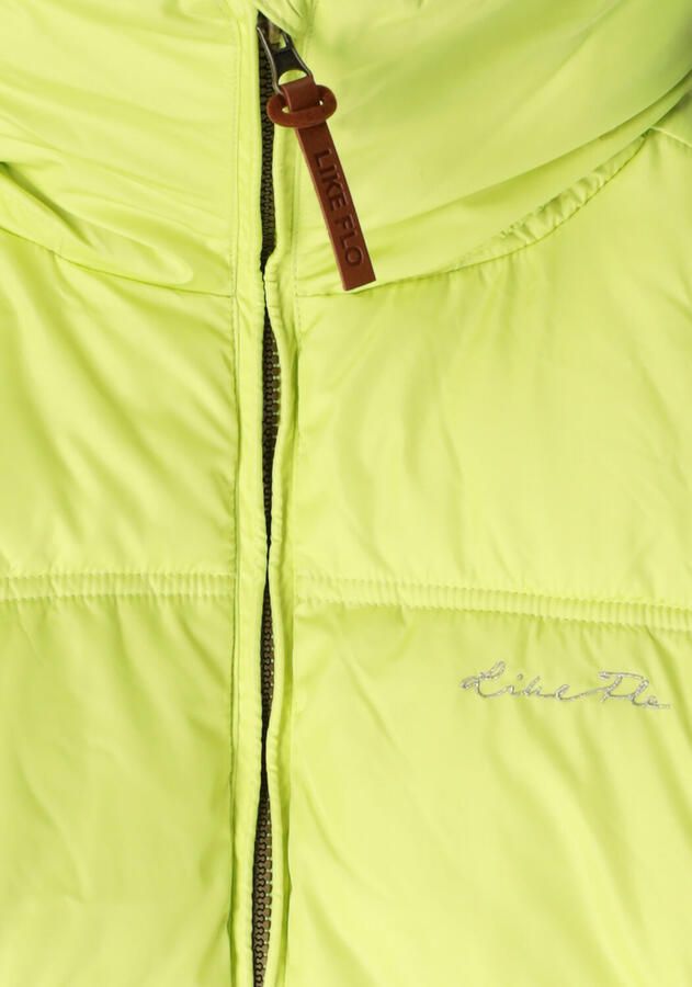 Like Flo quilted gewatteerde winterjas Amaya felgeel beige Meisjes Polyester Capuchon 122 128