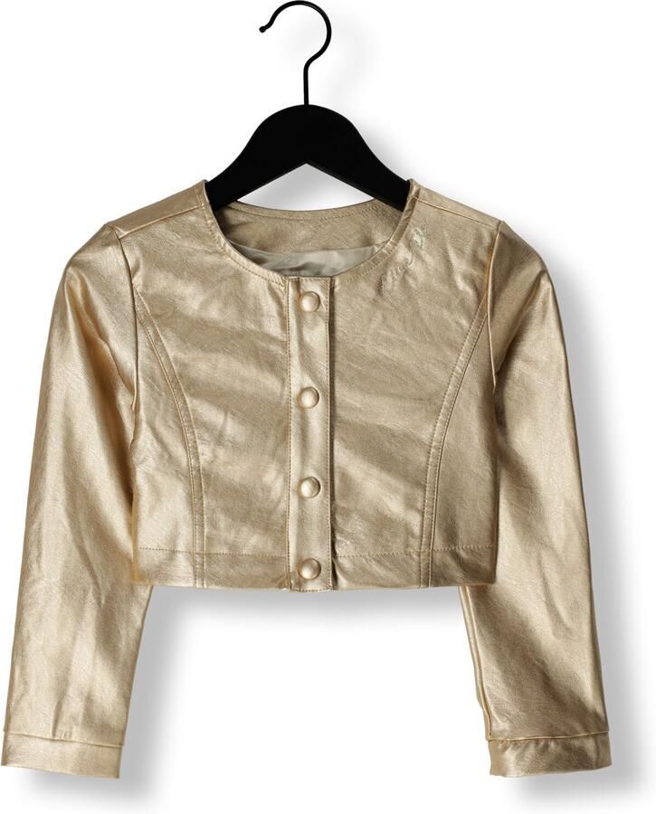 LIKE FLO Meisjes Jassen Flo Leahter Jacket Goud - Foto 3