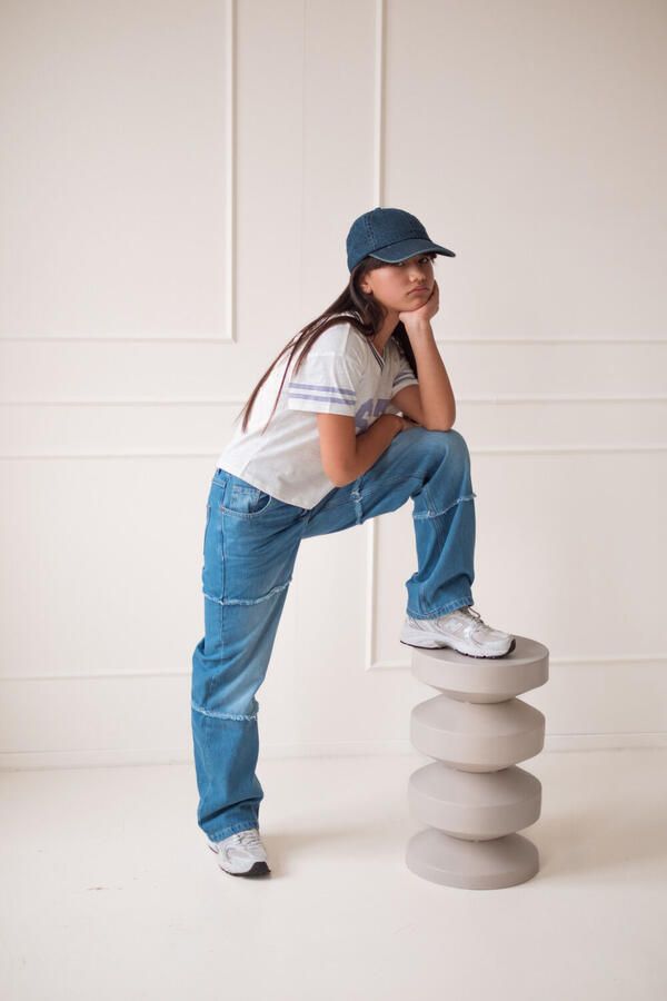 LIKE FLO Meisjes Jeans Femm Flo Denim Wide Leg Blauw - Foto 2