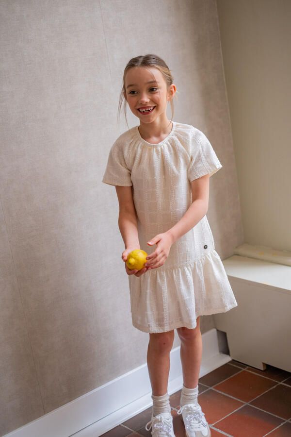 LIKE FLO Meisjes Jurken Maan Flo Sequince Dress Ecru - Foto 2
