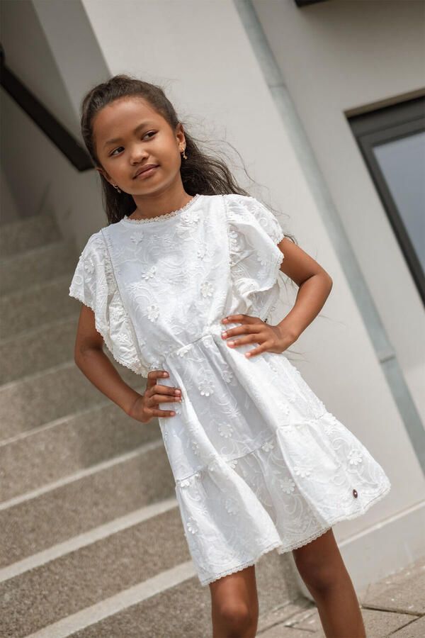 LIKE FLO Meisjes Jurken Madelief Dress Wit - Foto 2