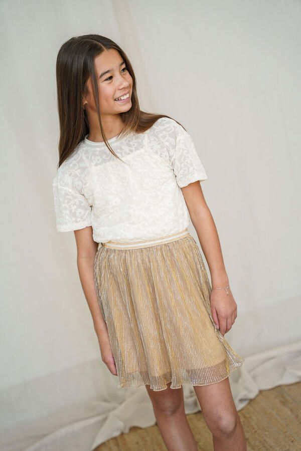 LIKE FLO Meisjes Rokken Sara Flo Plissee Skirt Goud - Foto 2
