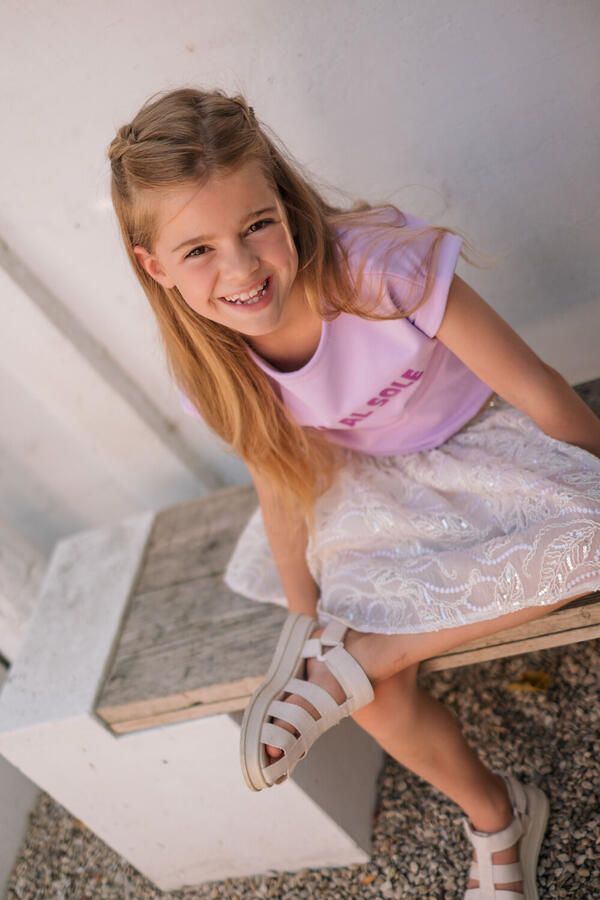 LIKE FLO Meisjes Rokken Semmie Fancy Embroidery Skirt Creme - Foto 3