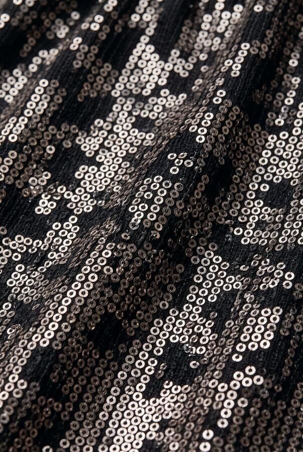 Like Flo korte rok met pailletten bruin zilver Meisjes Polyester All over print - Foto 2