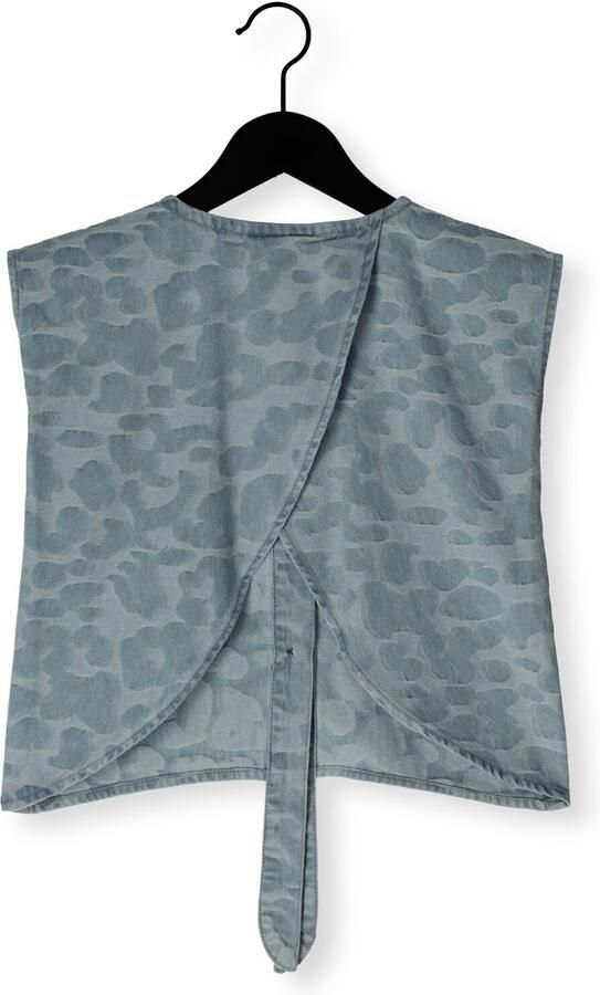 LIKE FLO Meisjes Tops & T-shirts Clara Chambrey Knotted Top Lichtblauw - Foto 3