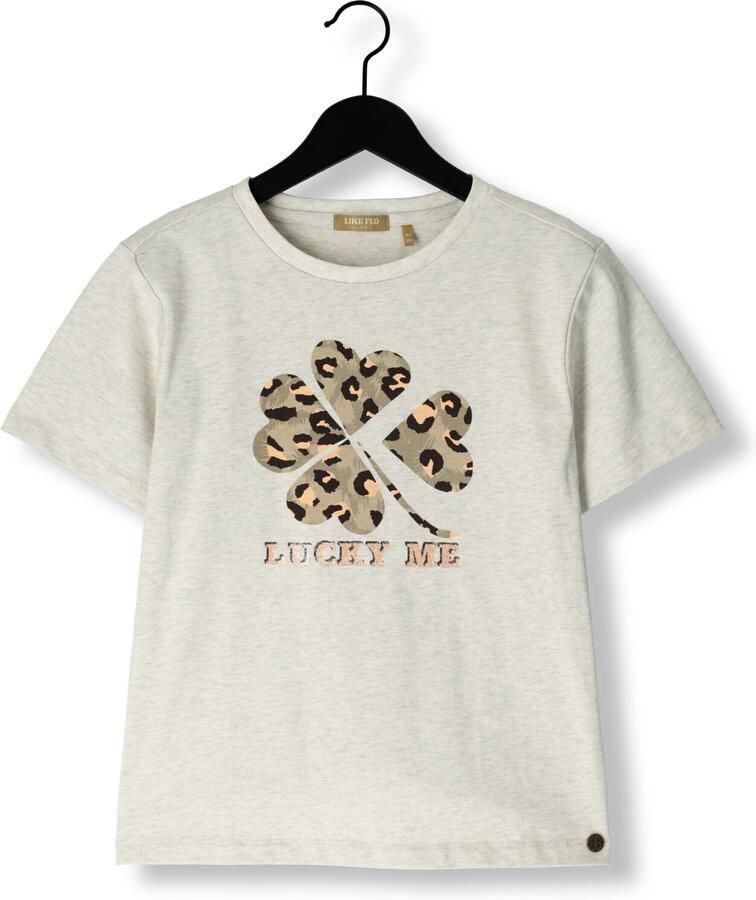 LIKE FLO Meisjes Tops & T-shirts Ease Fo Shirt Gebroken Wit - Foto 4
