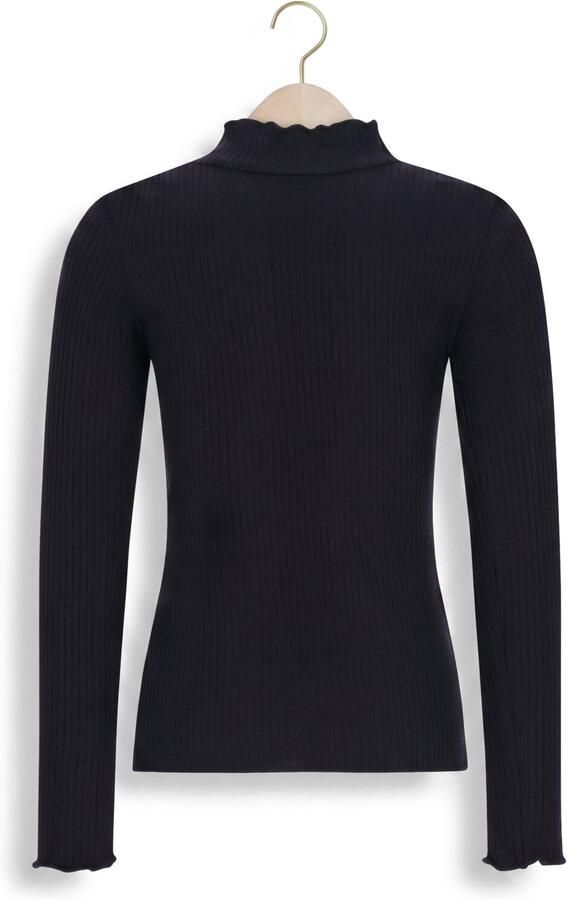 Like Flo getailleerde longsleeve met glitters zwart Meisjes Viscose Opstaande kraag - Foto 3