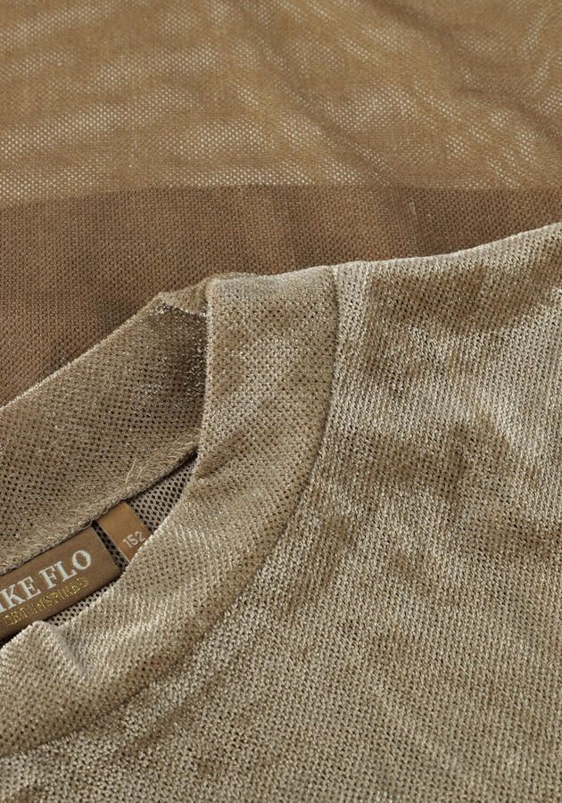 LIKE FLO Meisjes Tops & T-shirts Elina Flo Velvet Mesh Top Zand