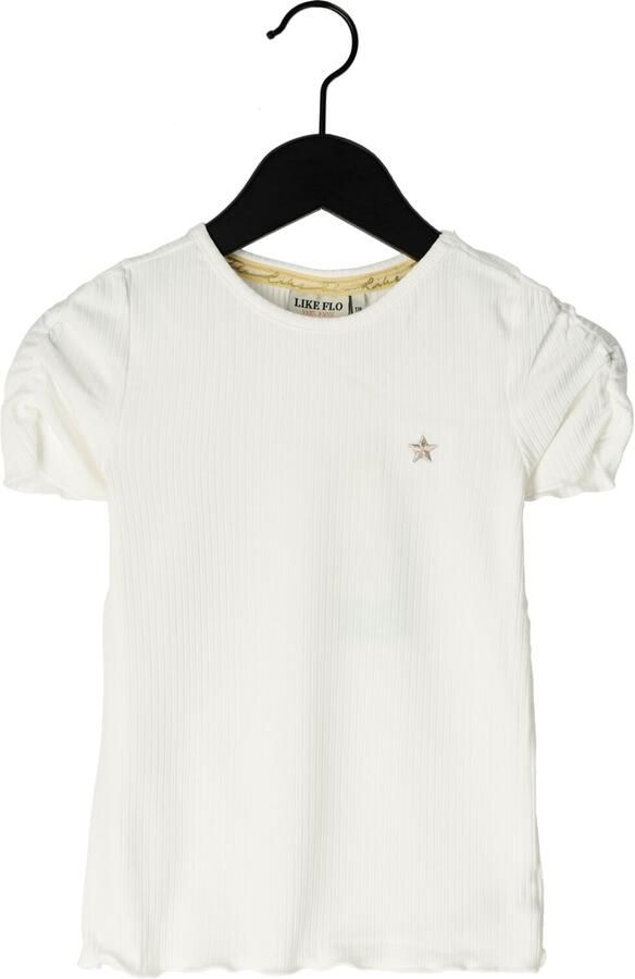 LIKE FLO Meisjes Tops & T-shirts Elise Flo Rib Shirt Ecru