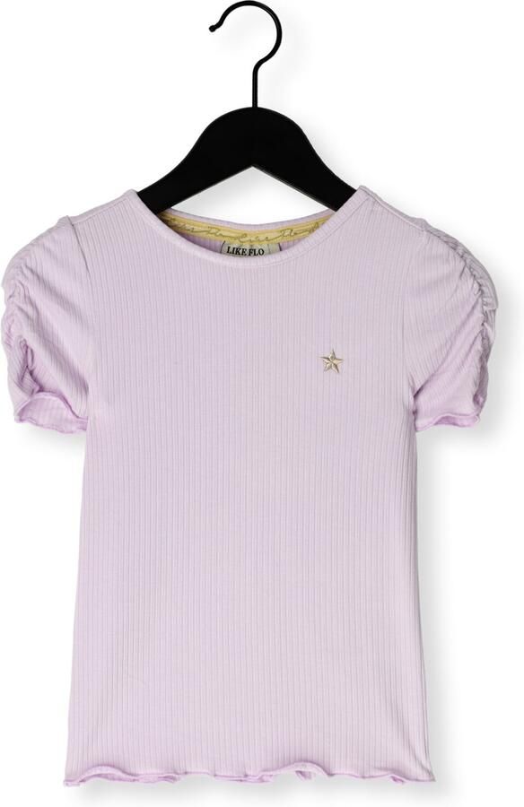 LIKE FLO Meisjes Tops & T-shirts Elise Rib Ss Shirt Lila