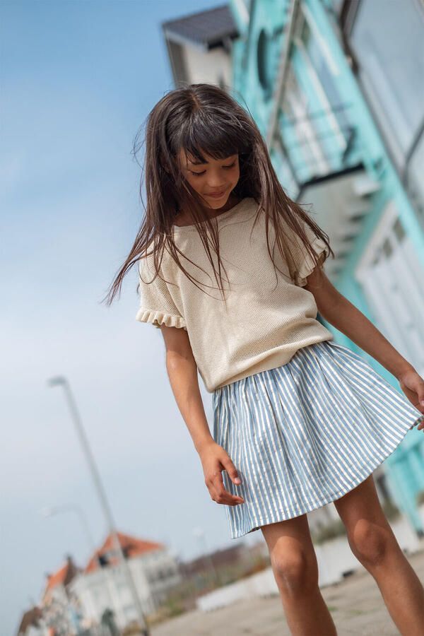 LIKE FLO Meisjes Tops & T-shirts Emma Flo Glitter Top Ecru - Foto 2