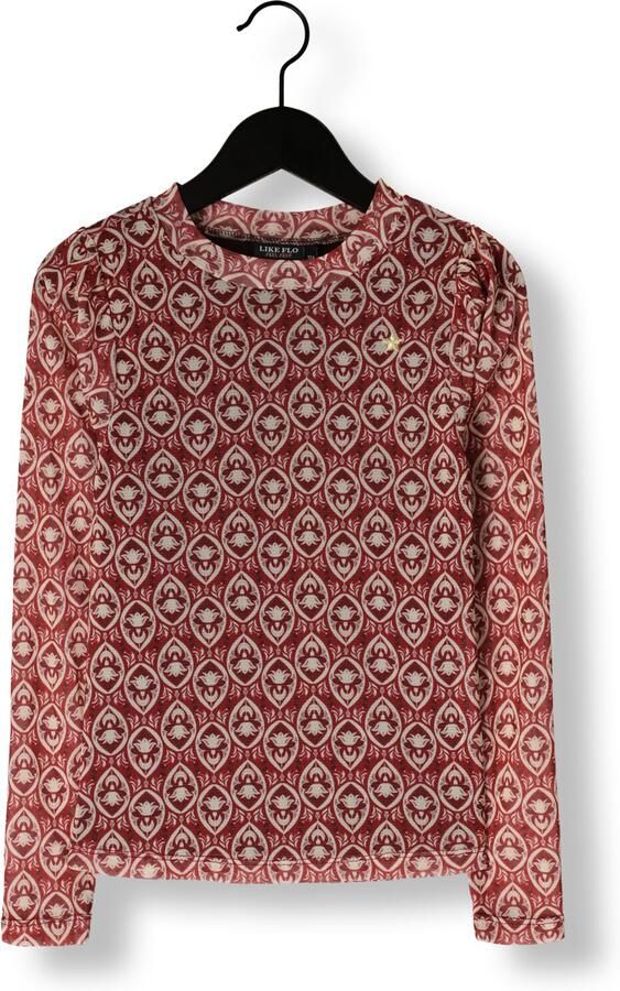 LIKE FLO Meisjes Tops & T-shirts Estee Flo Mesh Top Bordeaux - Foto 2