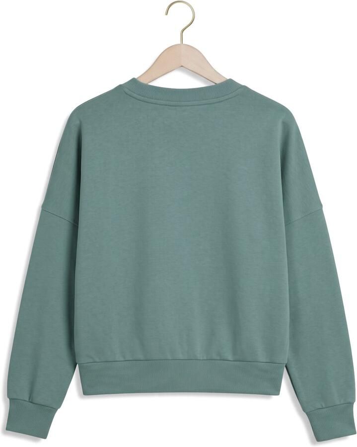 Like Flo oversized sweater met print turquoise geel Blauw Meisjes Katoen Ronde hals - Foto 2