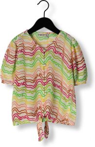 Like Flo Multi Blouse Fancy Woven Rainbow Knotted Blouse