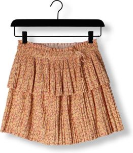 Like Flo Oranje Minirok Fancy Flower Crepe Skirt