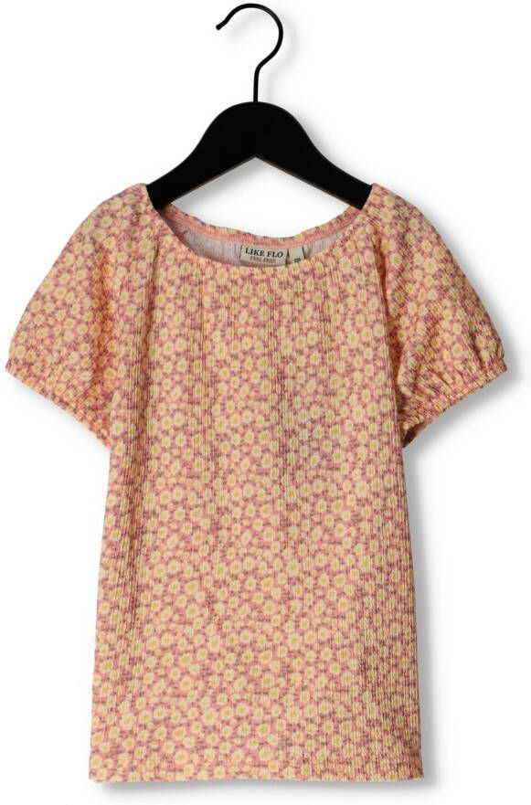 LIKE FLO Meisjes Tops & T-shirts Fancy Flower Ss Top Oranje
