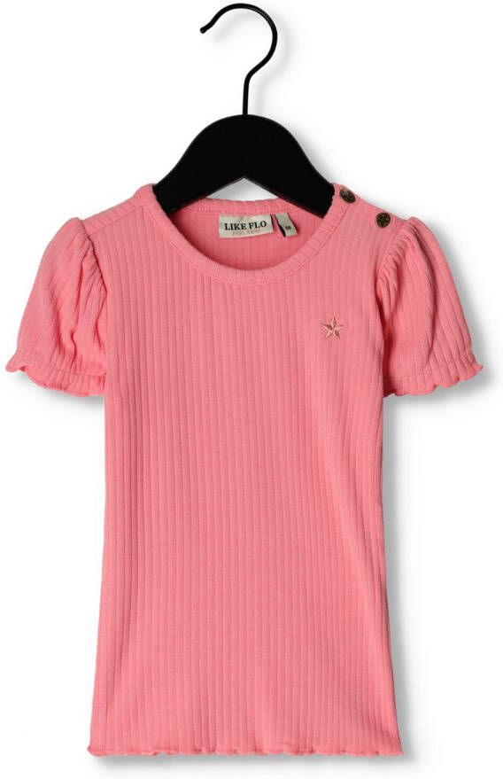 LIKE FLO Baby Tops & T-shirts Fancy Rib Top Roze
