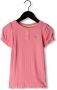 LIKE FLO Meisjes Tops & T-shirts Solid Rib Ss Tee Roze - Thumbnail 1